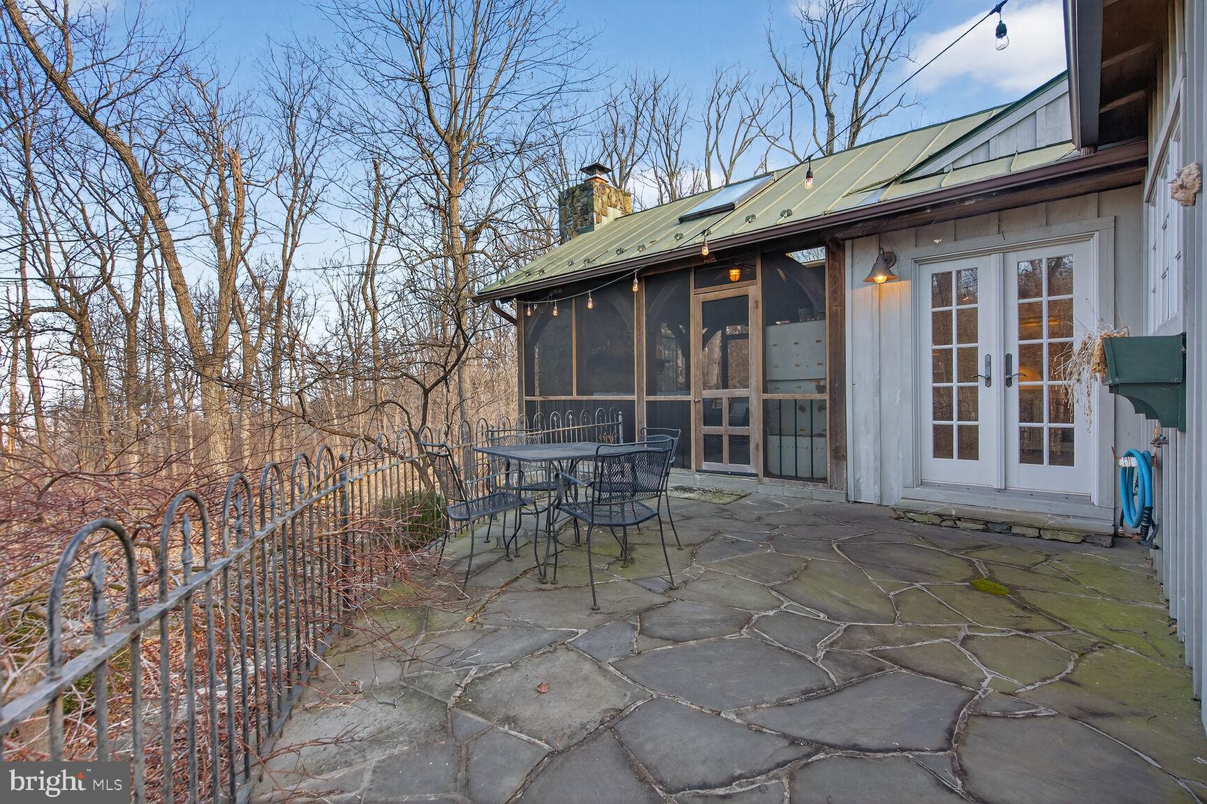 17651 Raven Rocks Road Bluemont, VA 20135 - Photo 52 of 87 Large Stone Patio with Cafe Lights