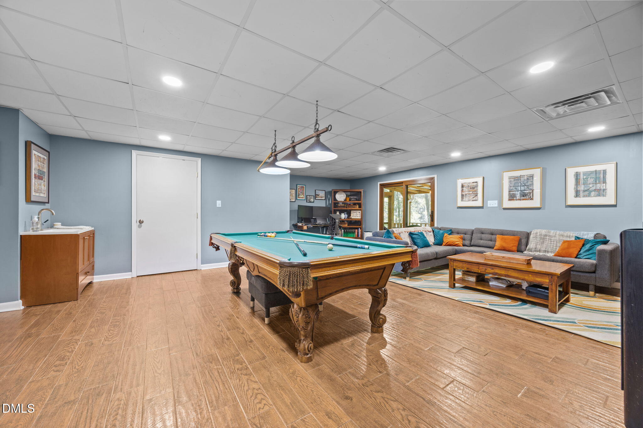 2408 Windsor Trail Raleigh, NC 27615 - Photo 28 of 45 a room with furniture pool table and flat screen tv