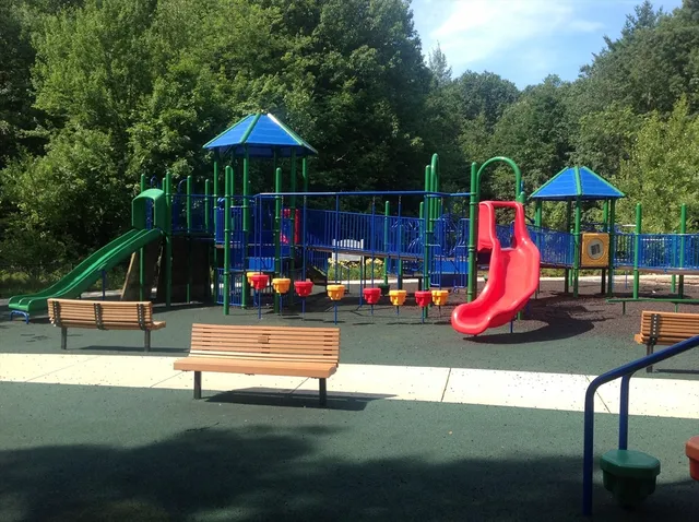 a view of yard with wooden floor