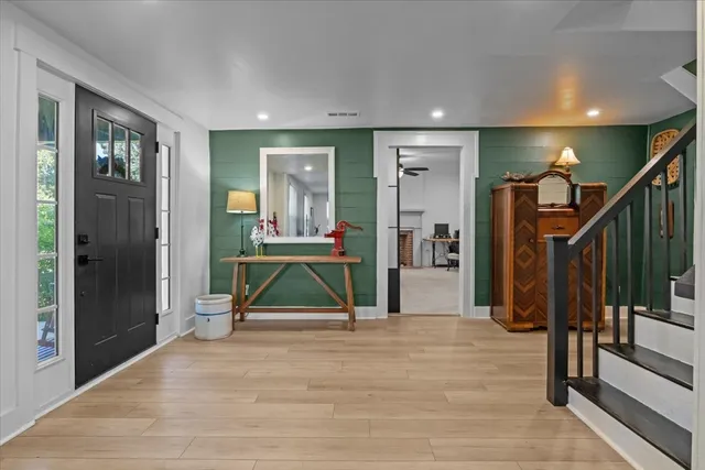 a view of an entryway of a house