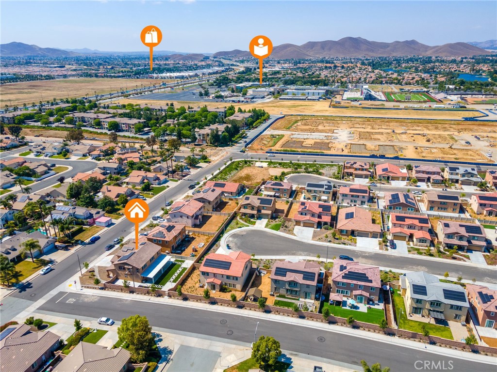 31124 Hanover Lane Menifee, CA 92584 - Photo 35 of 39 an aerial view of residential houses and outdoor space