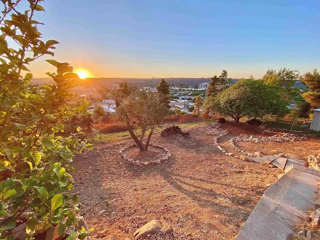 a view of city and mountain