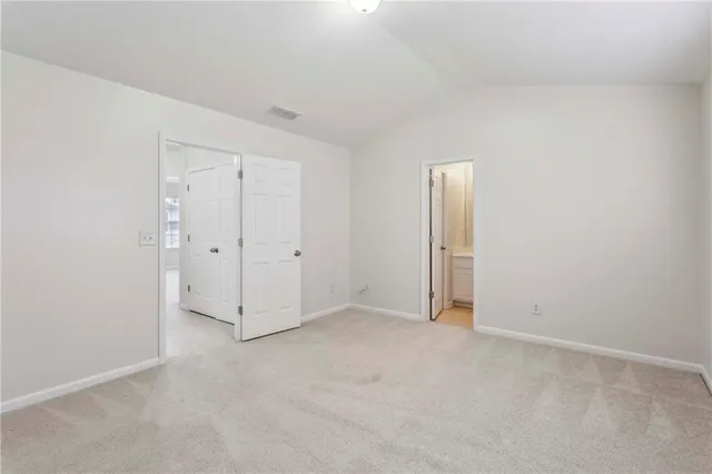 an empty room with an entryway
