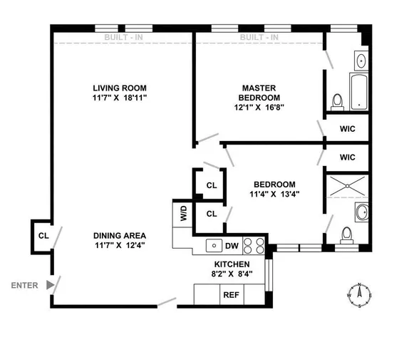 $1,390,000 | 110 West 86th Street, Unit 2B | Upper West Side