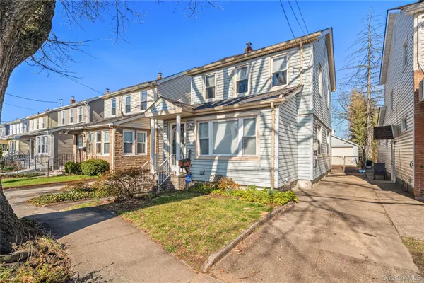 a front view of a house