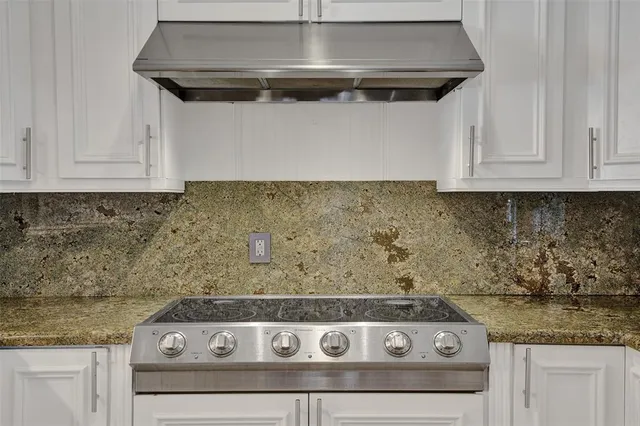 a stove top oven sitting inside of a kitchen