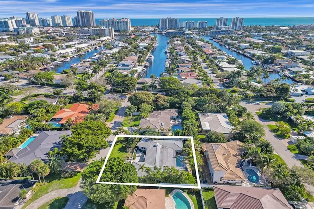 an aerial view of multiple house