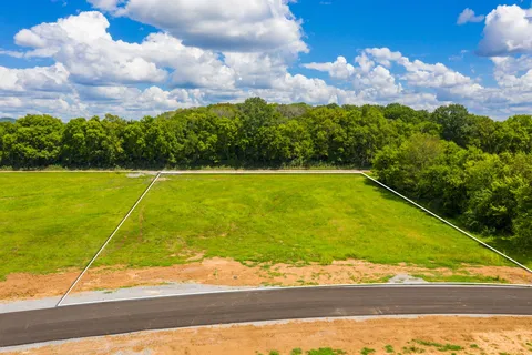 a view of a swimming pool and an outdoor space