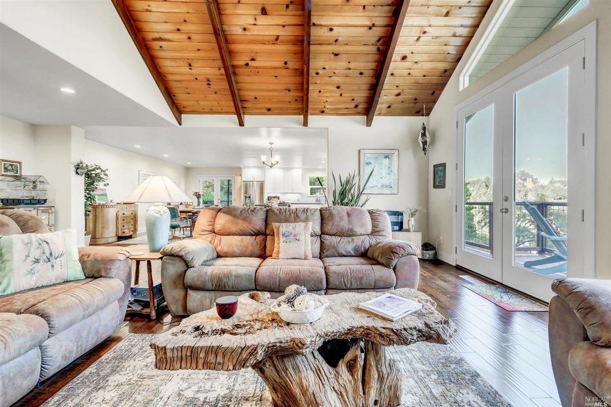 1322 Darby Road Sebastopol, CA 95472 - Photo 1 of 1 a living room with furniture and a chandelier