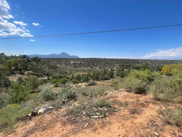 a view of an outdoor space with mountain view