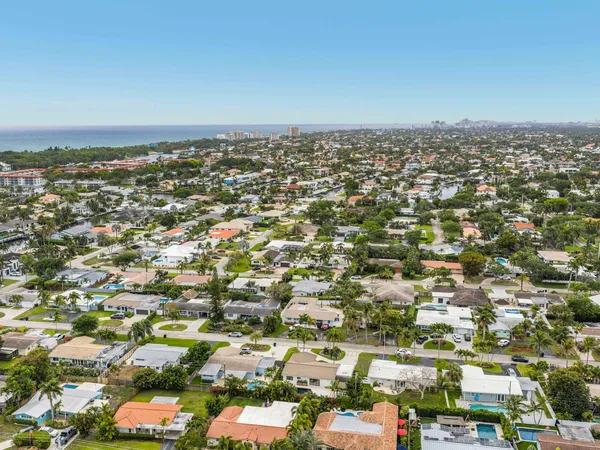 an aerial view of a city