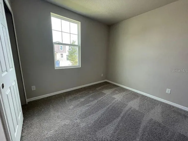 an empty room with a window