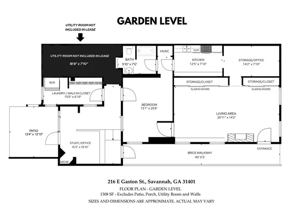 $2,300 | 216 East Gaston Street, Unit GARDEN LEVEL, Savannah, GA 31401