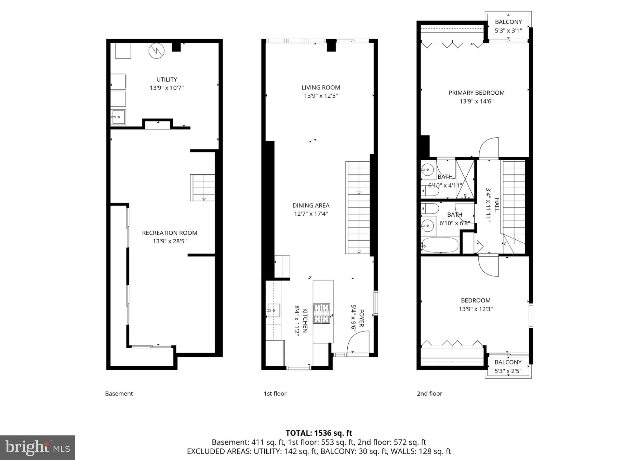 1273 Delaware Avenue Southwest Washington, DC 20024 - Photo 24 of 32 Spacious multi-level home layout.