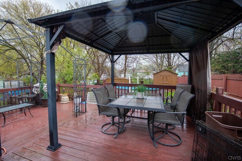 110 Leicestershire Road Irondequoit, NY 14621 - Photo 19 of 26 Upper deck coming out of the house, gazebo removed