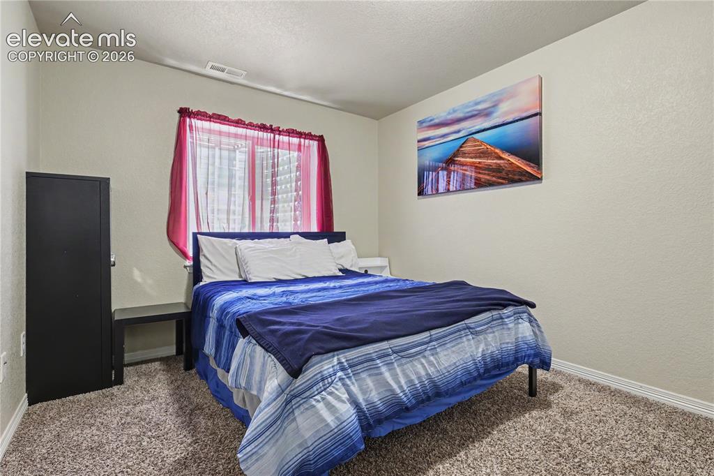 6598 Alliance Loop Colorado Springs, CO 80925 - Photo 32 of 39 Carpeted bedroom featuring a single window, baseboard trim, and light-toned wall finishes