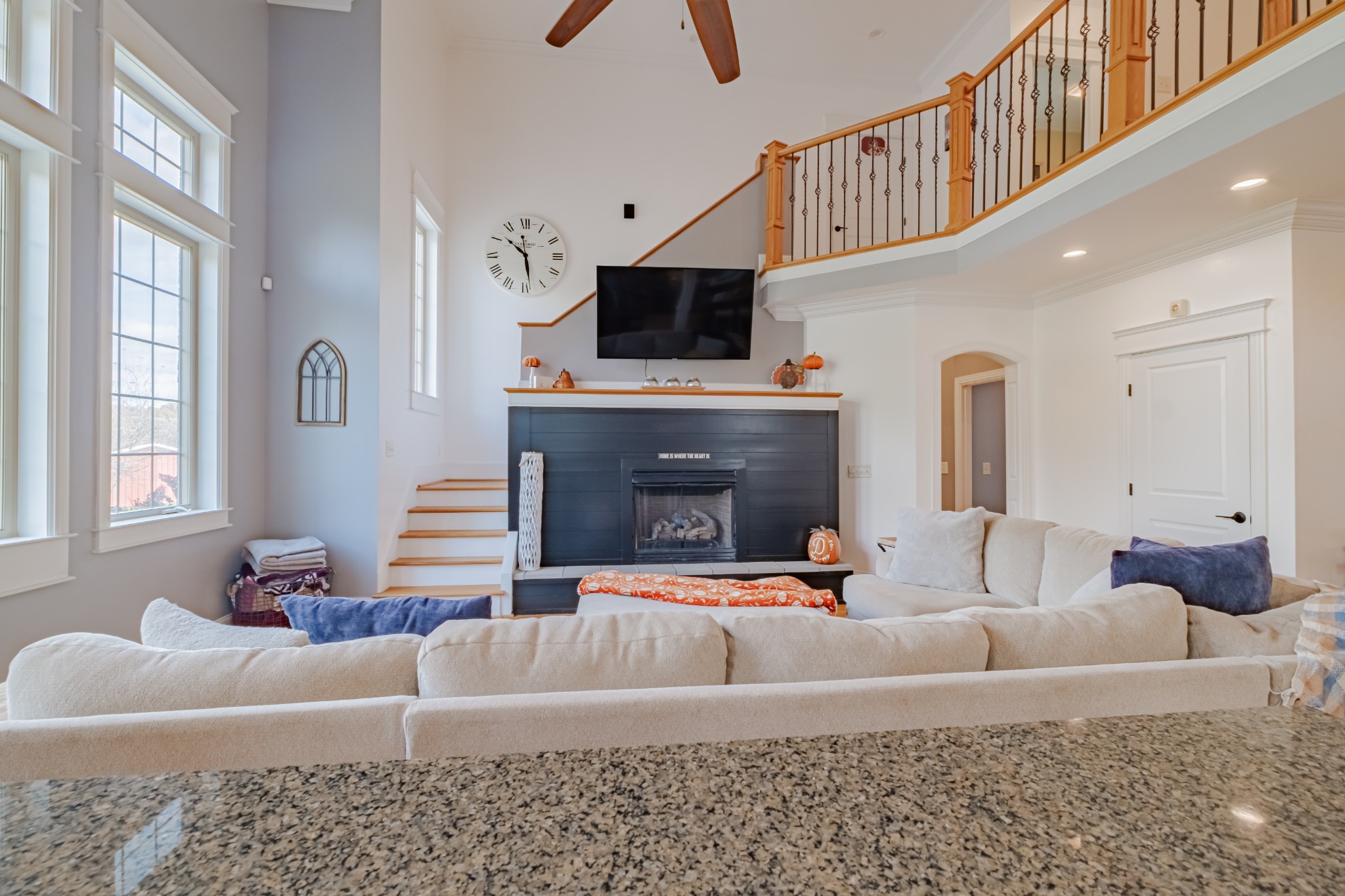 356 Ridgecrest Drive Winchester, TN 37398 - Photo 13 of 74 a living room with furniture a flat screen tv and a fireplace
