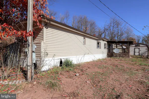 a view of a lake with a mountain in the background