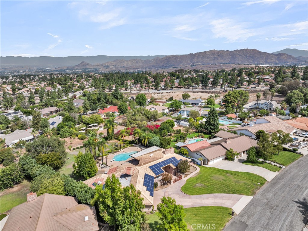 1249 Coronet Drive Riverside, CA 92506 - Photo 55 of 57 an aerial view of residential houses and outdoor space