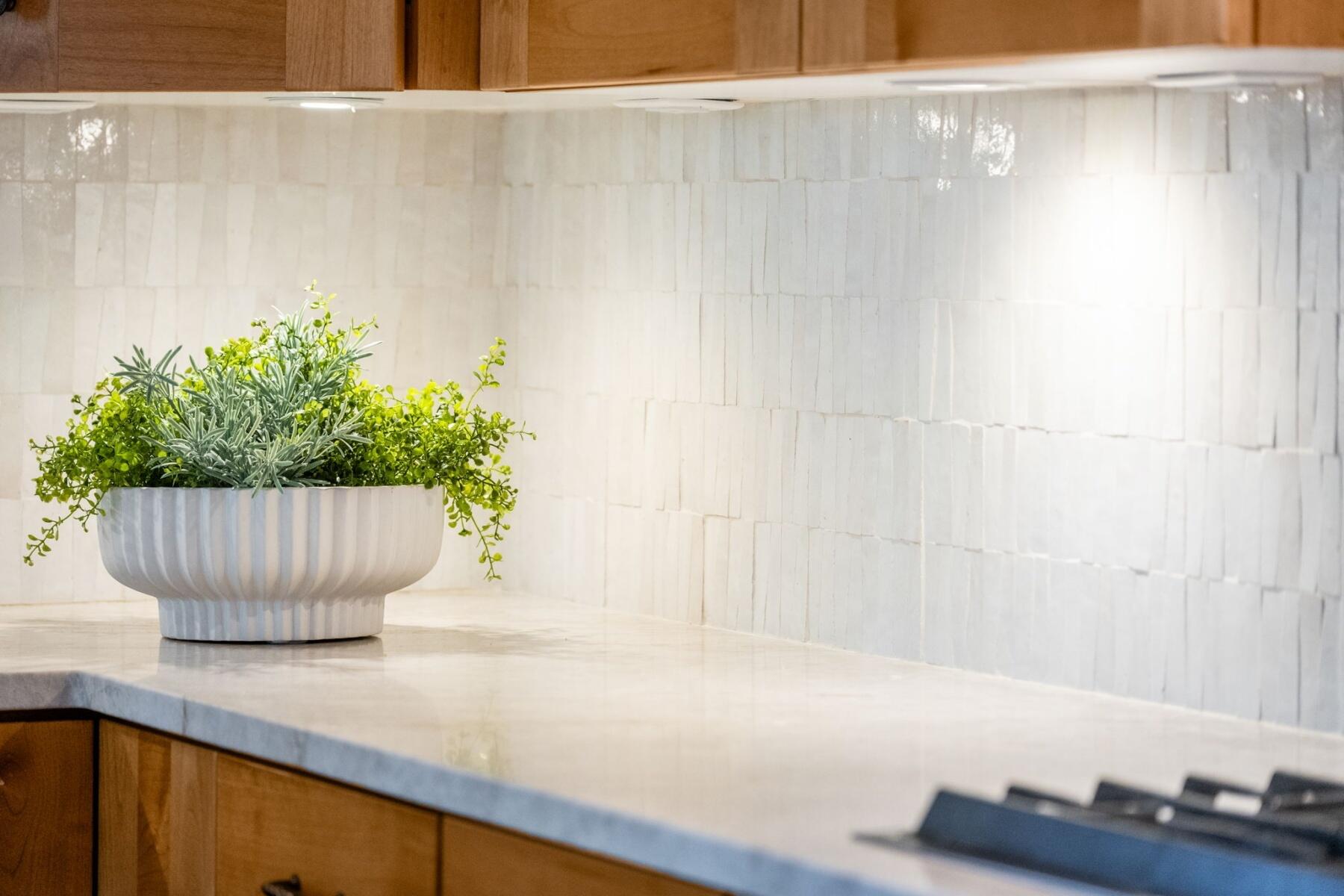 60420 Snap Shot Loop Bend, OR 97702 - Photo 19 of 51 Handmade trapezoid tile backsplash