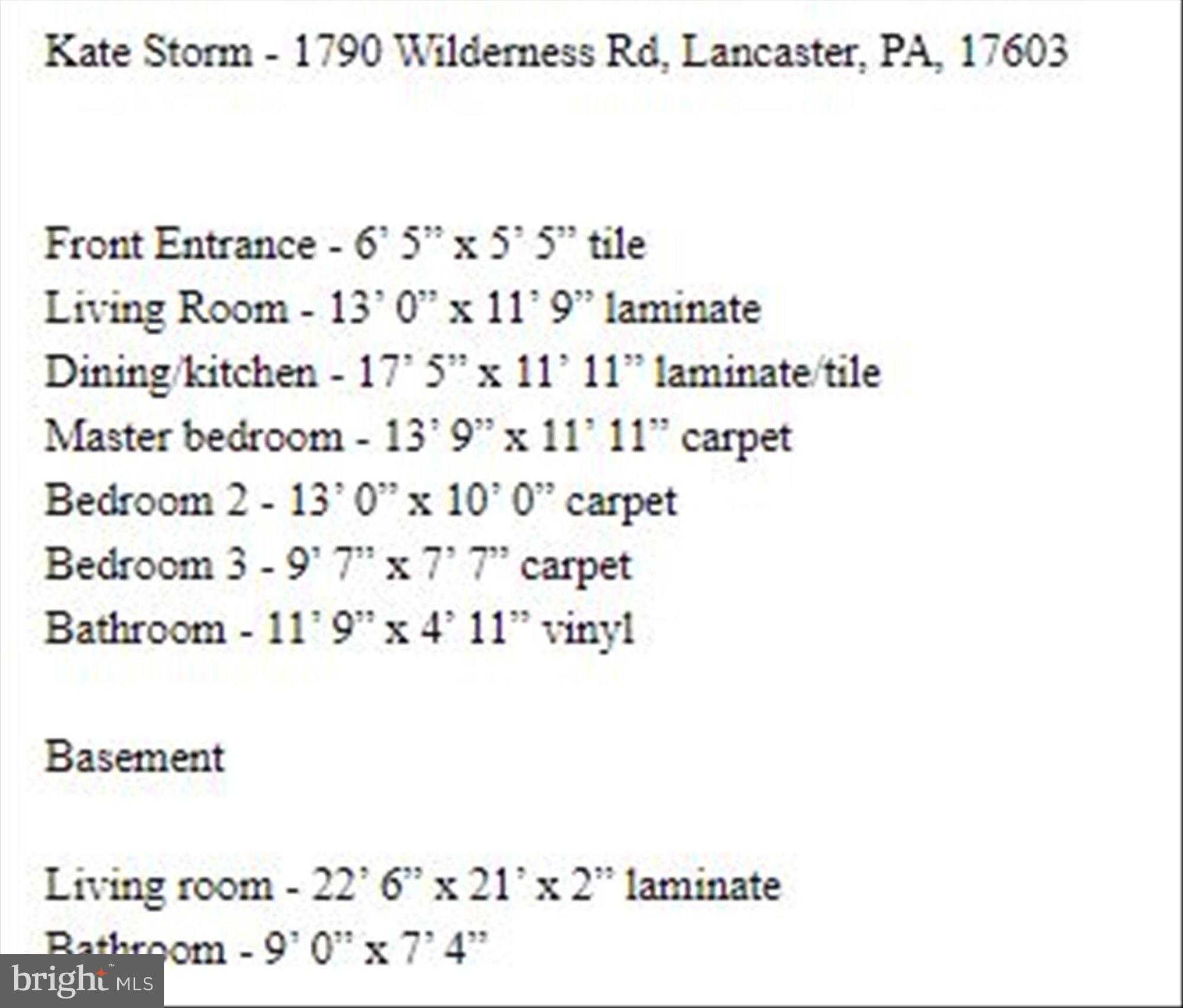 1790 Wilderness Road Lancaster, PA 17603 - Photo 24 of 24 Measurements