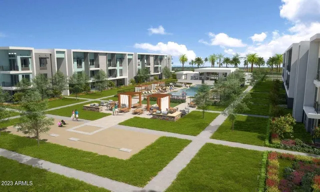 a view of a house with a swimming pool