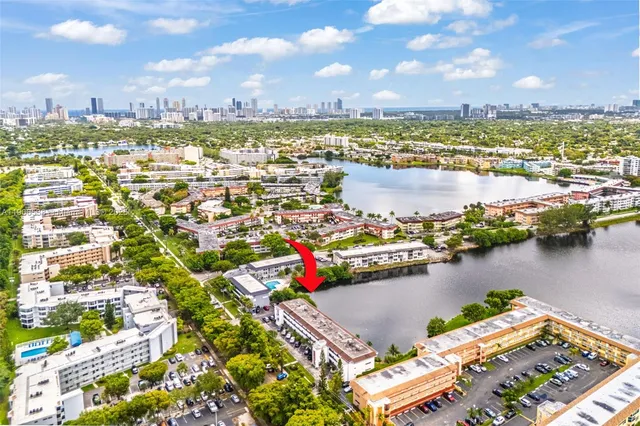 an aerial view of a city