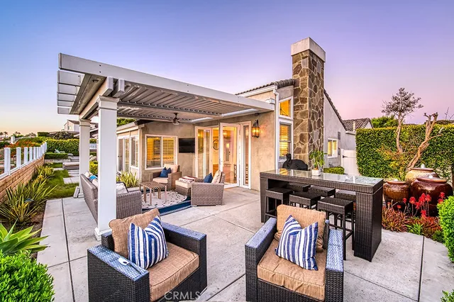 a outdoor space with furniture