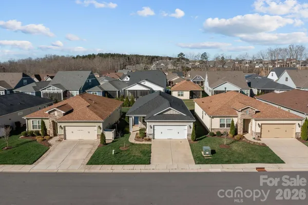 an aerial view of multiple house