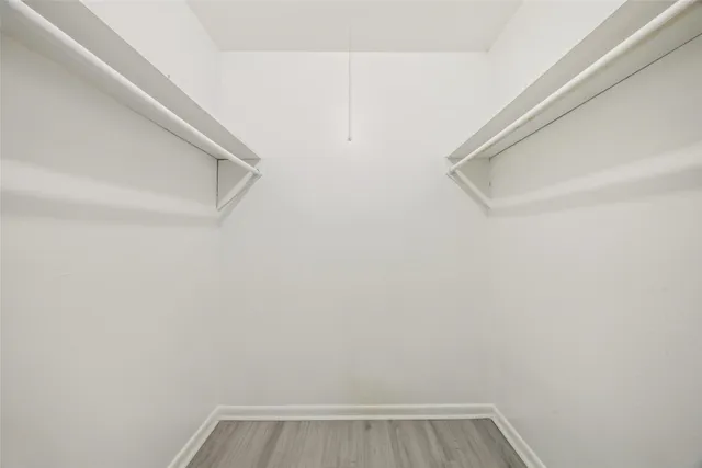 a view of small space with racks on the wall