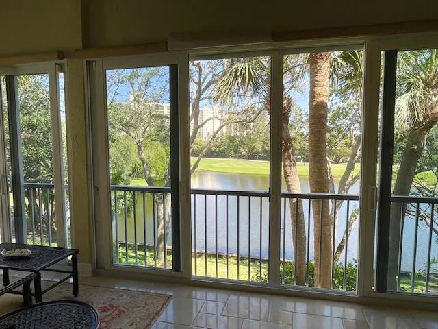 a view of a large window with an outdoor space