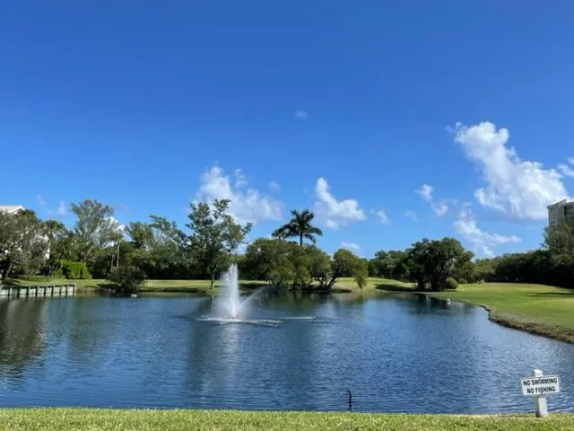 a view of a lake with houses