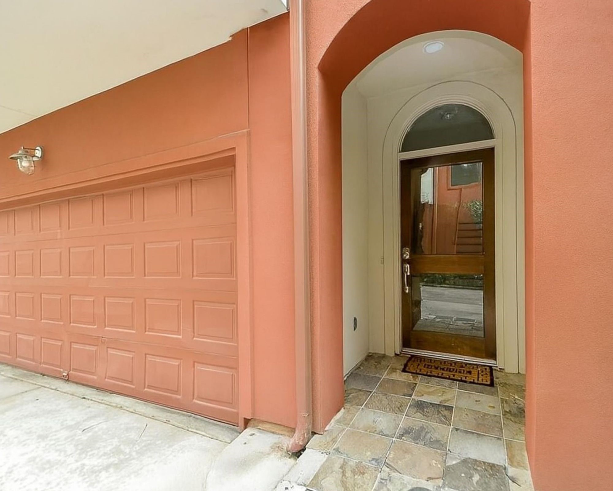 a view of a door of the house