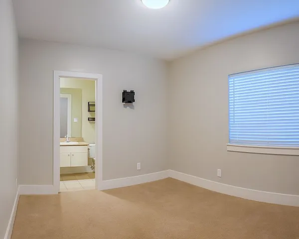 an empty room with a window