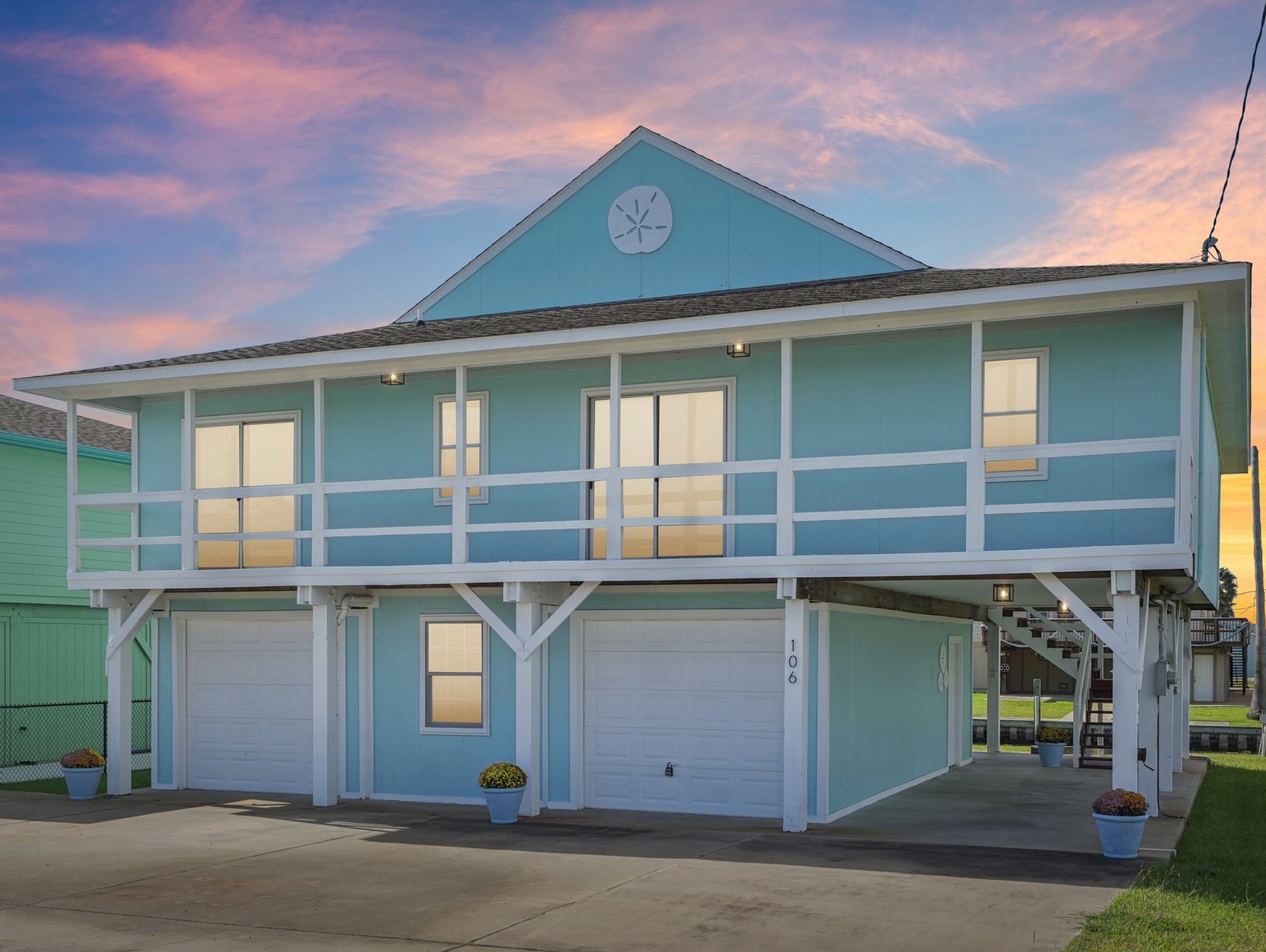 a front view of a house