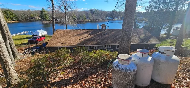 a view of yard and tree s