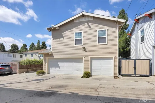 a view of a house with a small space
