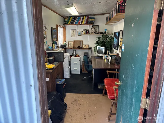 a view of storage and utility room