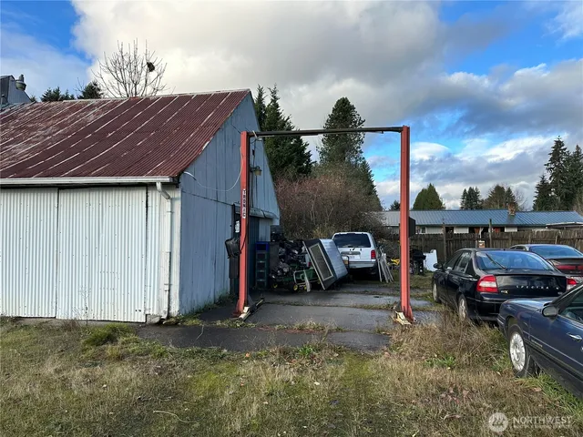 a view of a car garage