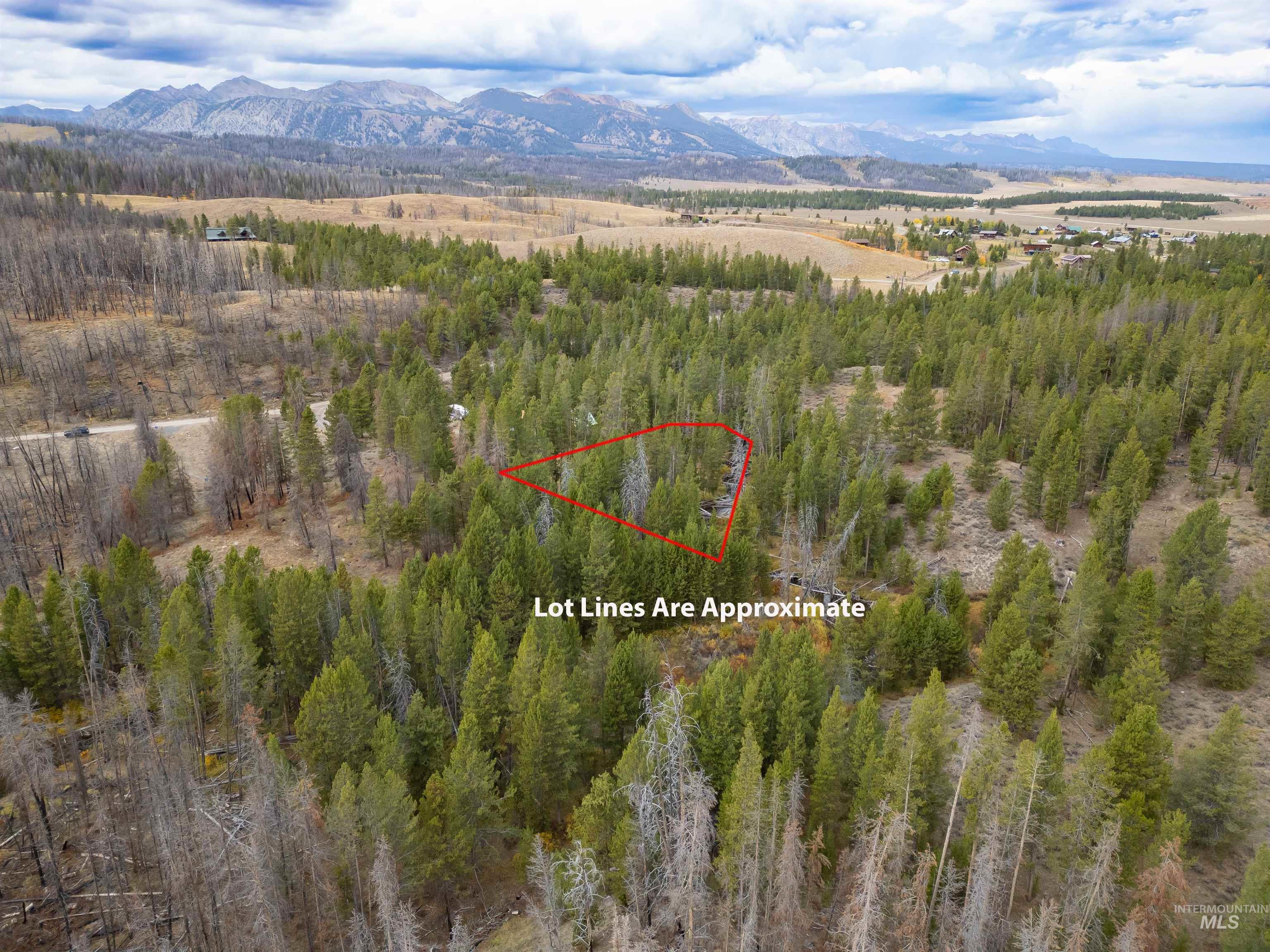 773 Smiley Creek Road Ketchum, ID 83340 - Photo 26 of 27 View of property location with a mountain backdrop and property parcel outlined