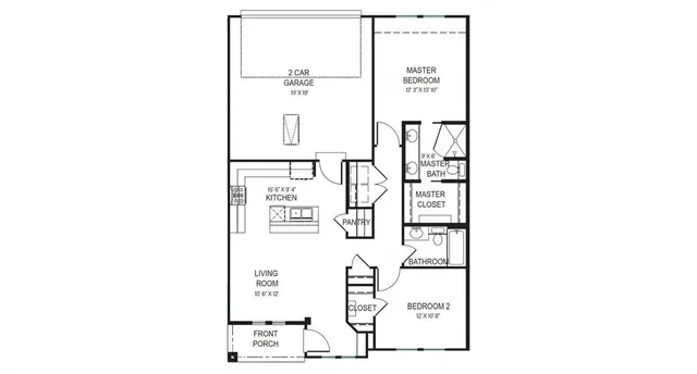 a picture of a bench in a building