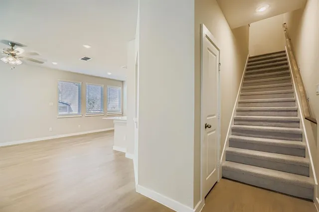 a view of an entryway with staircase