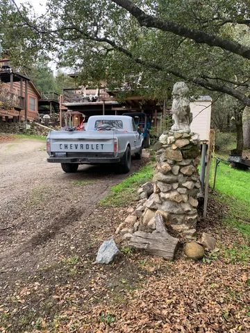 a view of a car park in front of a building