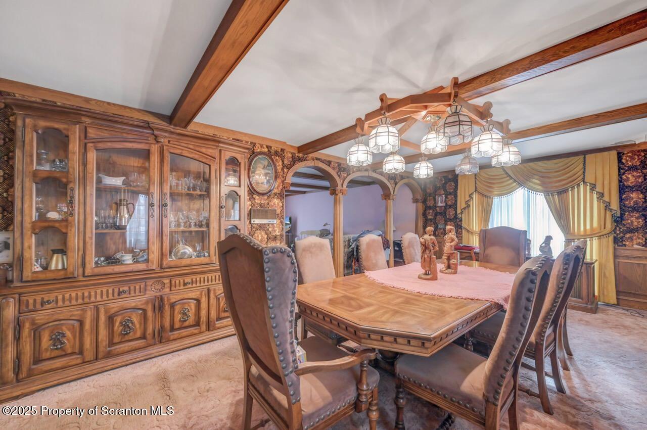 828 Glenwood Road Old Forge, PA 18518 - Photo 28 of 97 a view of a dining room with furniture and window