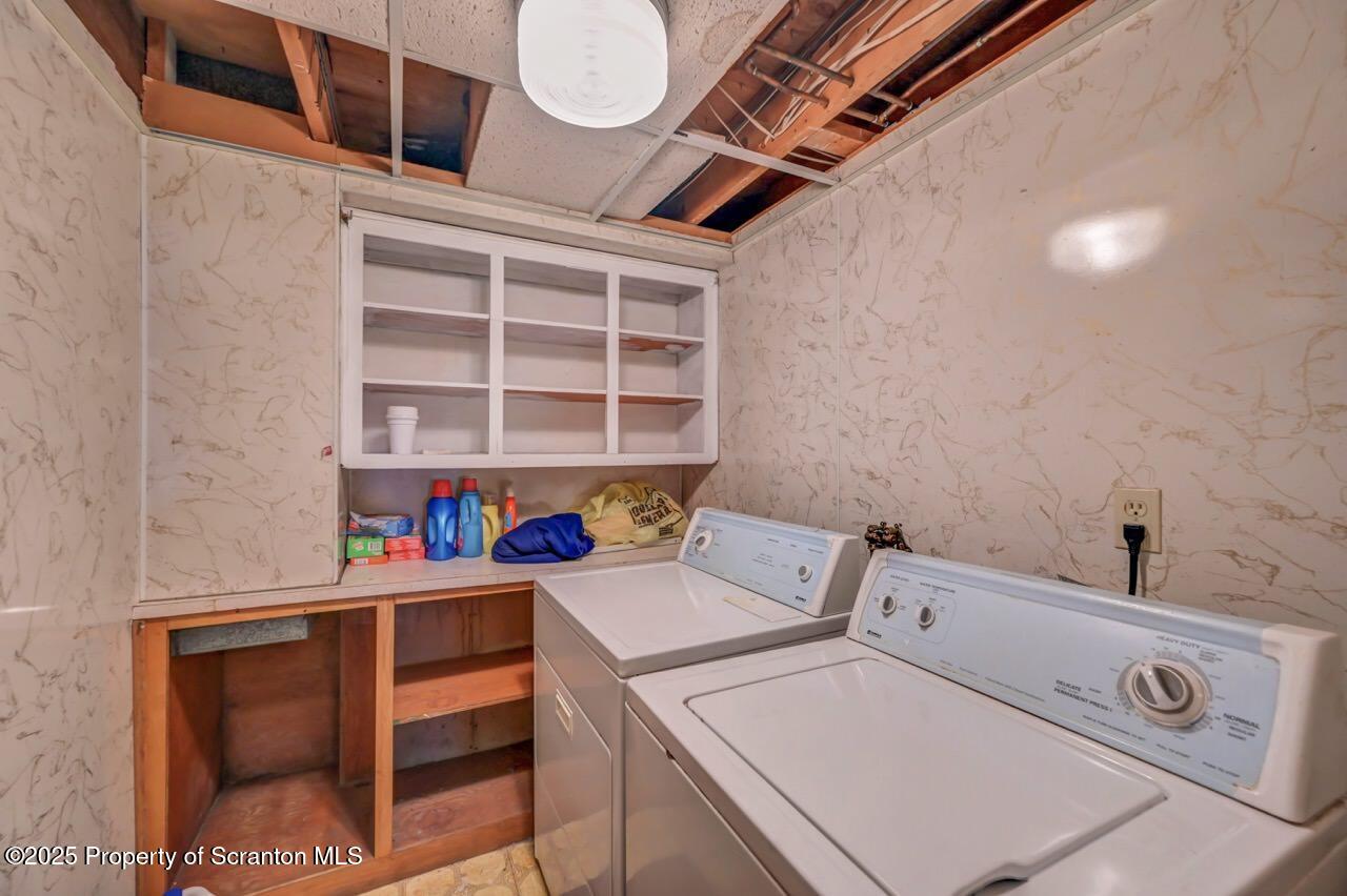 828 Glenwood Road Old Forge, PA 18518 - Photo 74 of 97 a utility room with dryer and washer