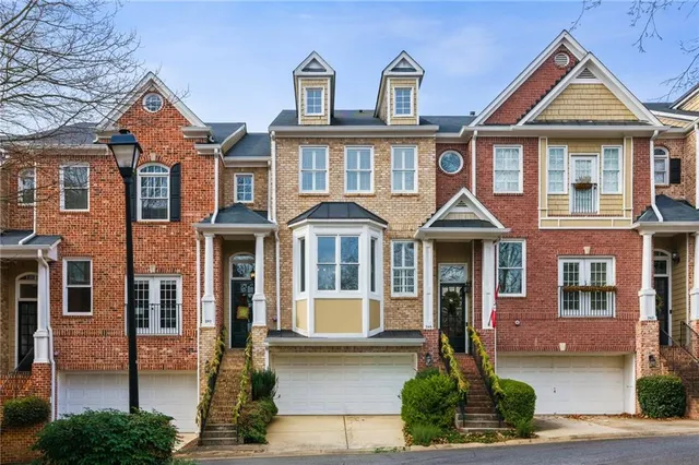 a front view of a residential houses