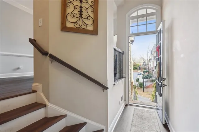 a view of front door of house