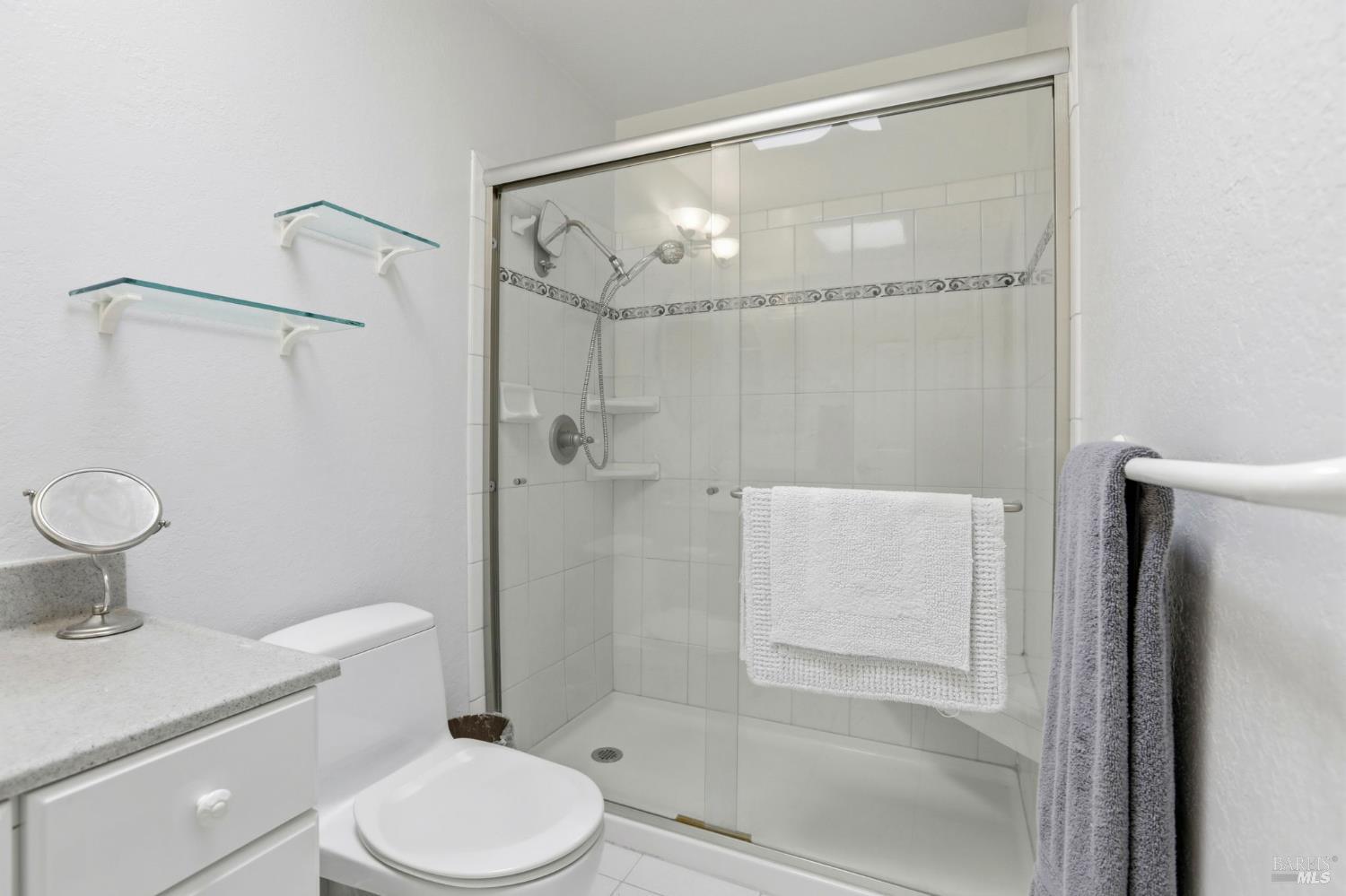 380 Sunset Way Mill Valley, CA 94941 - Photo 31 of 41 a bathroom with a toilet a sink and shower