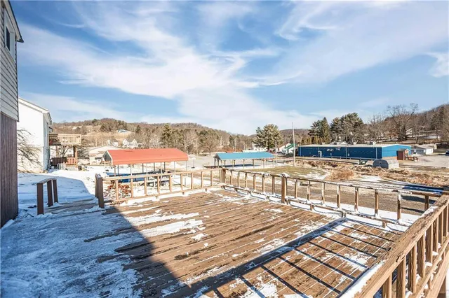 a view of a balcony with city view