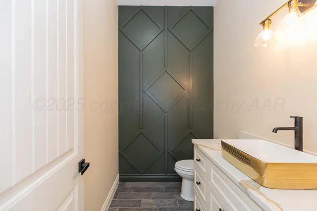 an empty room with windows and mountain view